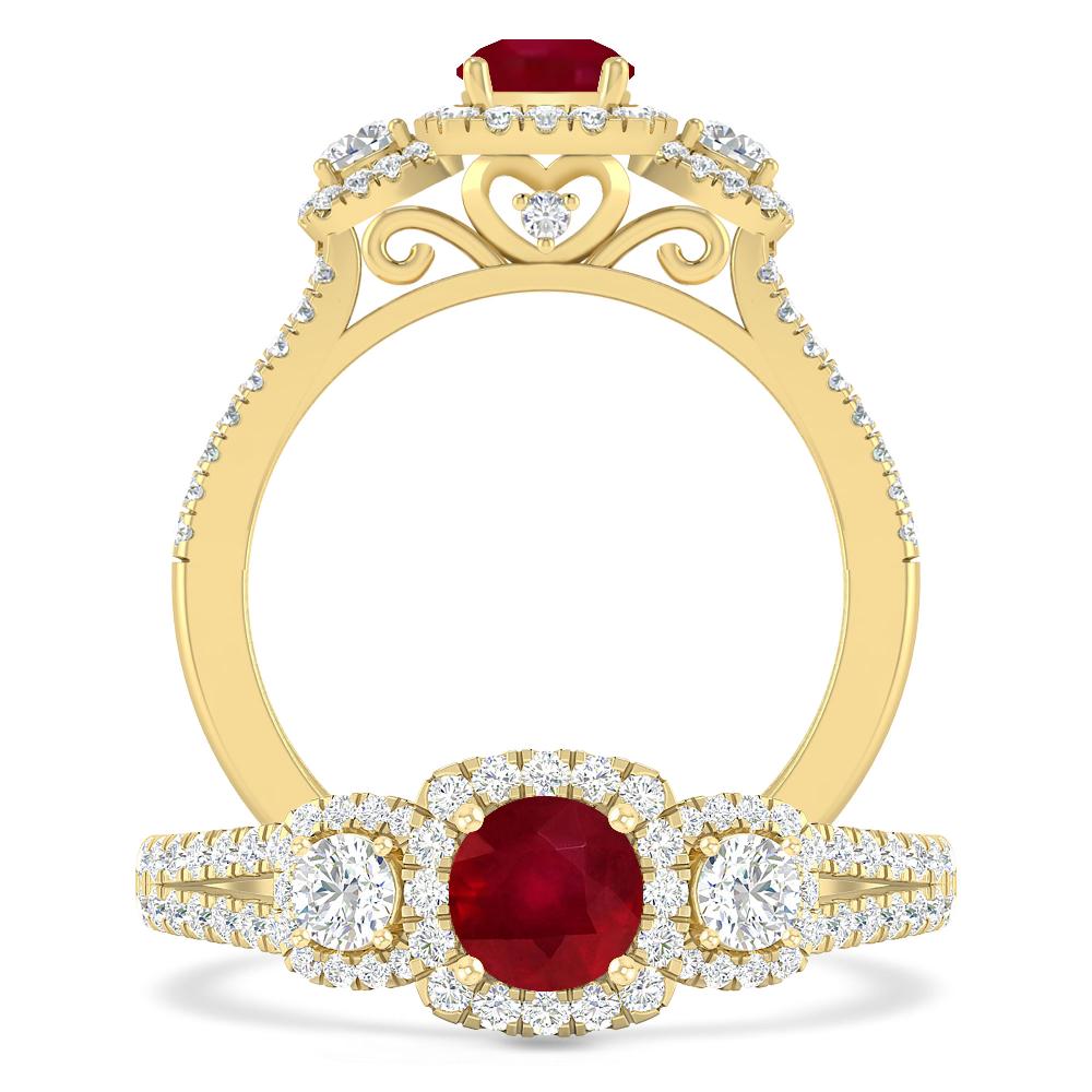 Yellow Gold - Ruby