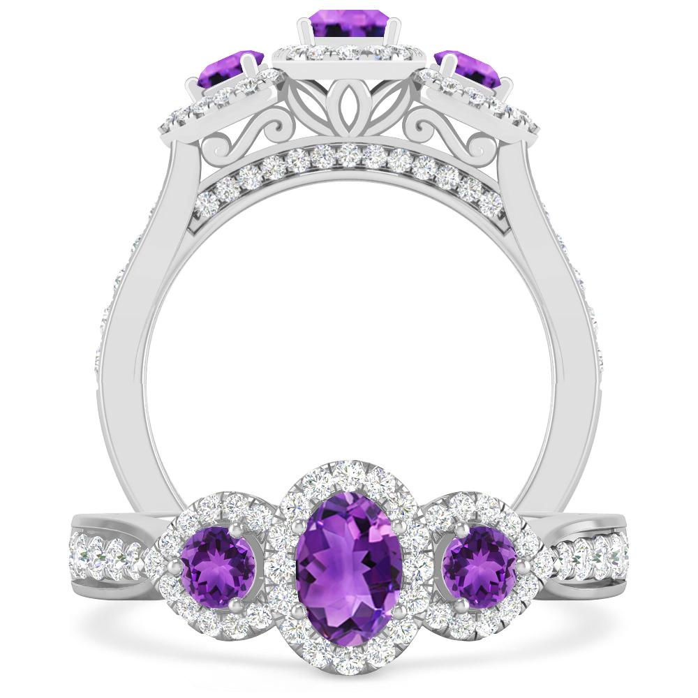 White Gold - Amethyst