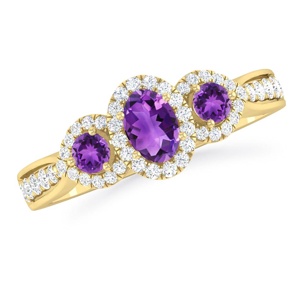 Yellow Gold - Amethyst