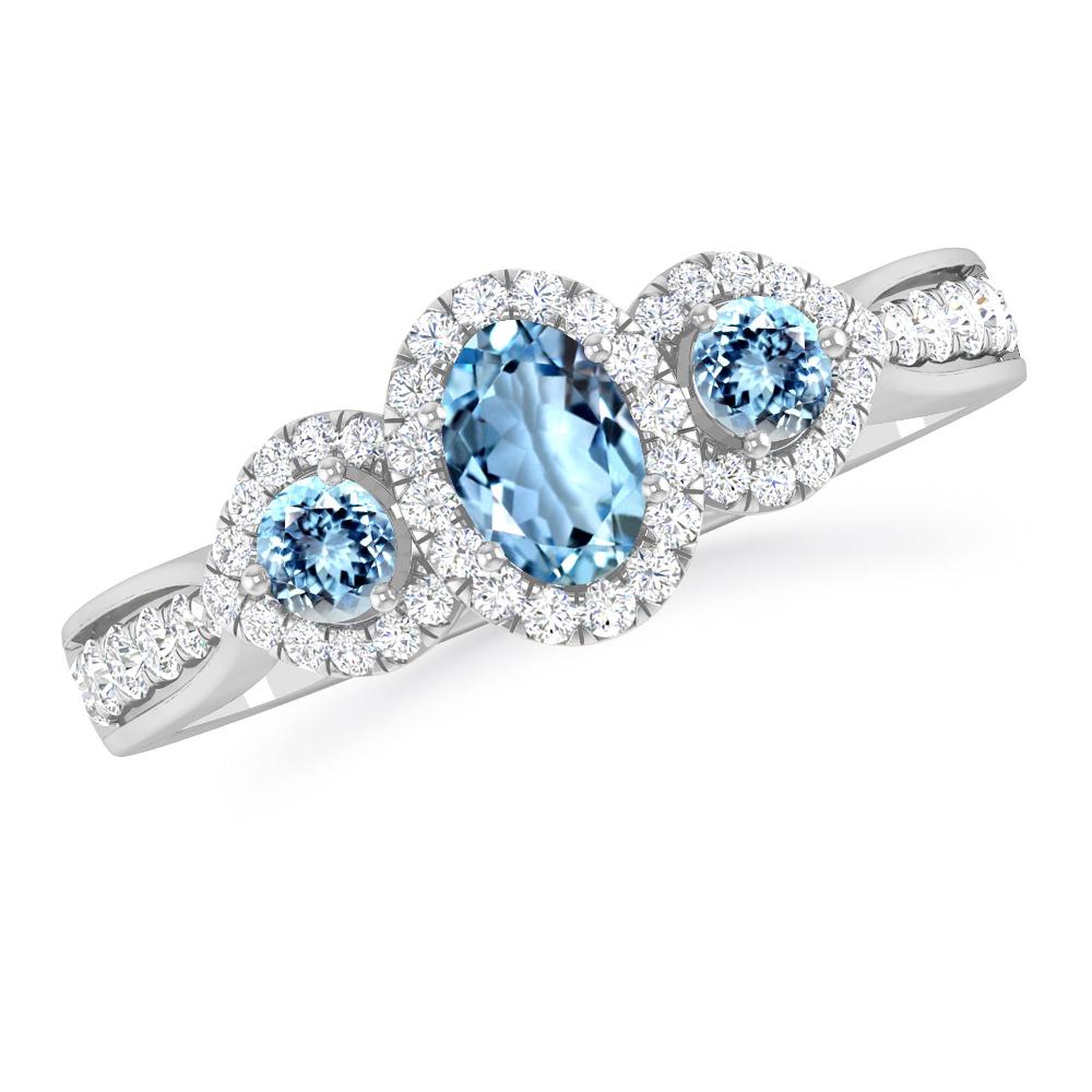 White Gold - Aquamarine