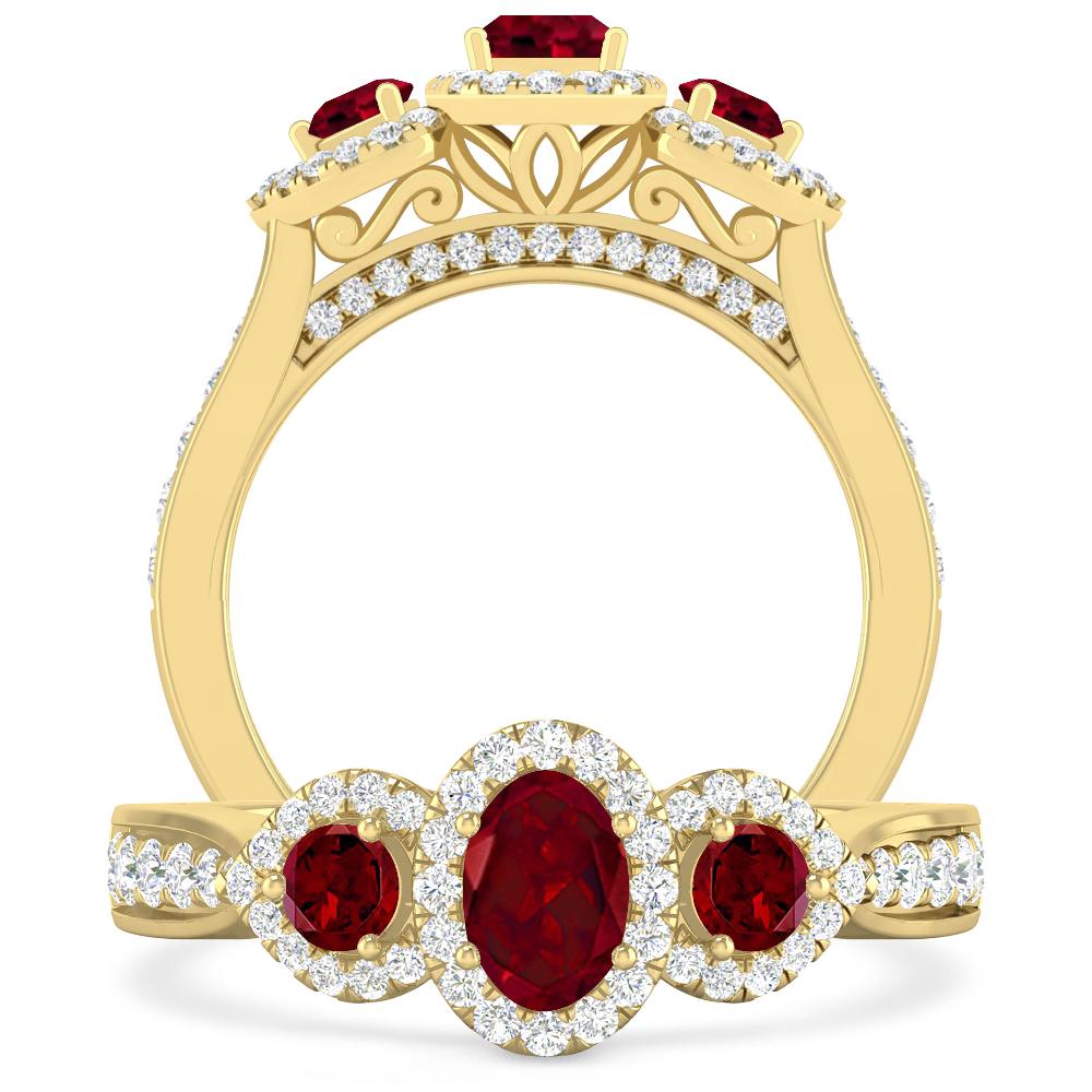 Yellow Gold - Garnet