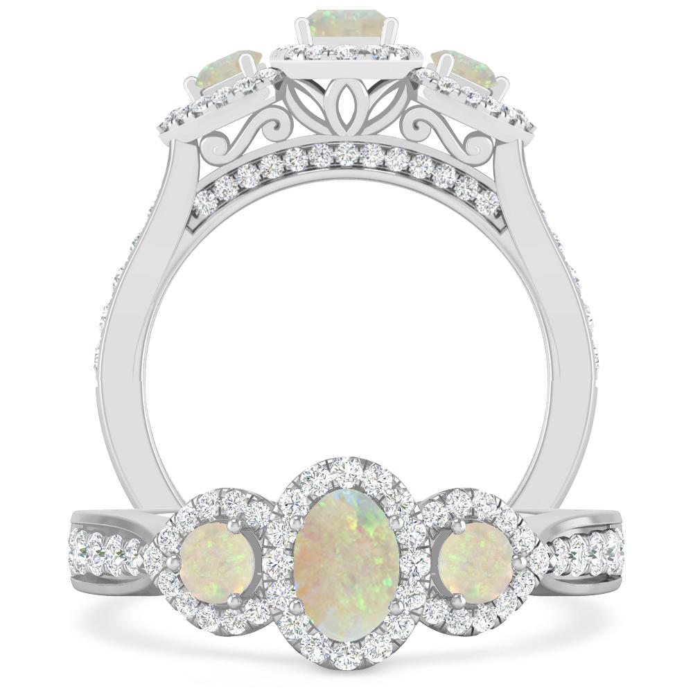 White Gold - Opal