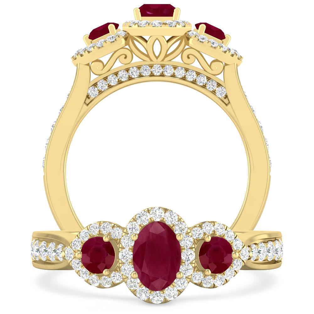 Yellow Gold - Ruby