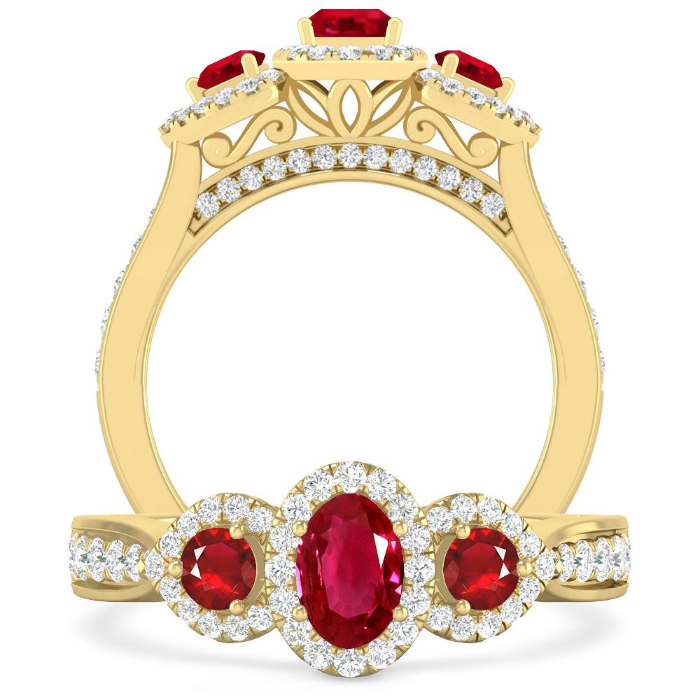 Yellow Gold - Ruby