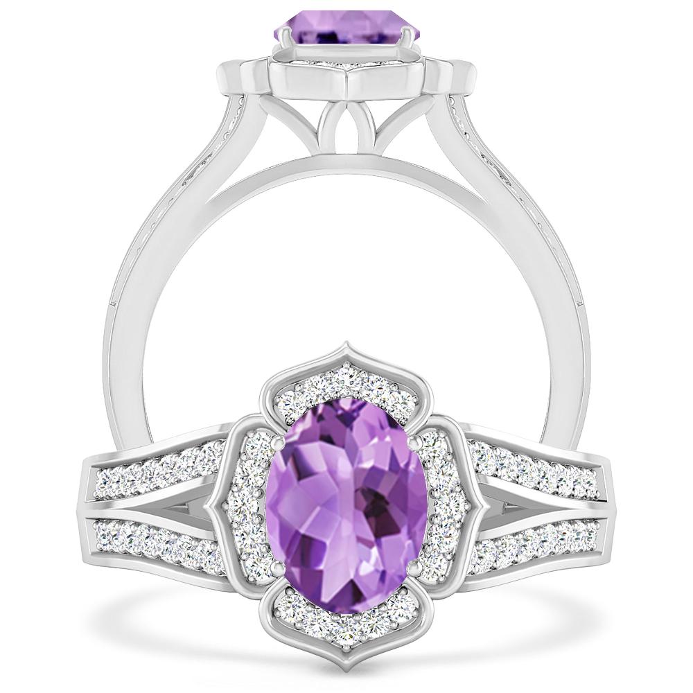 White Gold - Amethyst