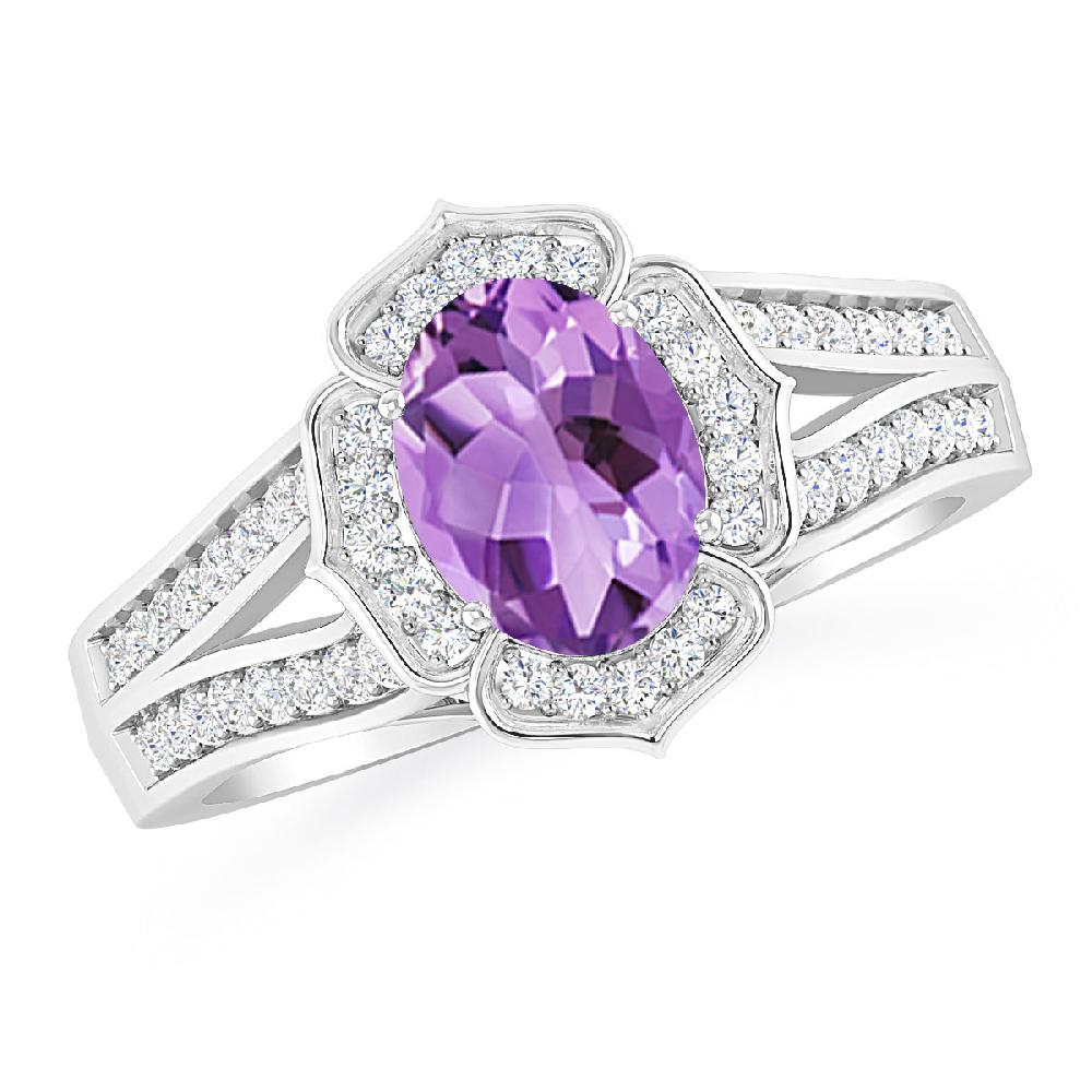 White Gold - Amethyst