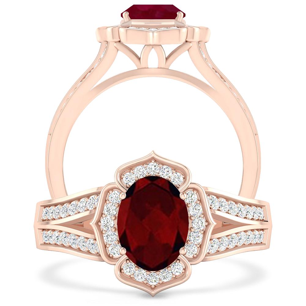 Rose Gold - Garnet