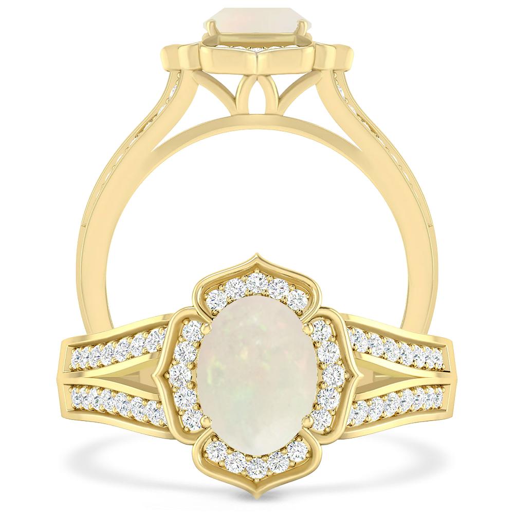 Yellow Gold - Opal