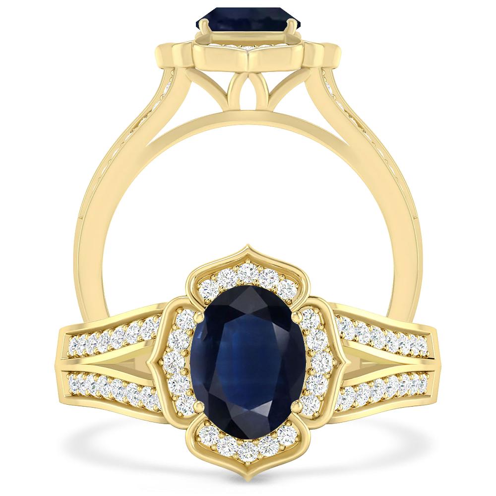 Yellow Gold - Sapphire