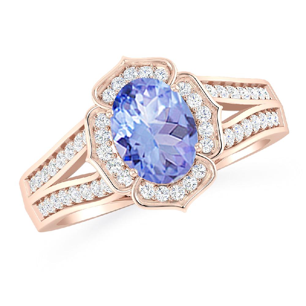 Rose Gold - Tanzanite