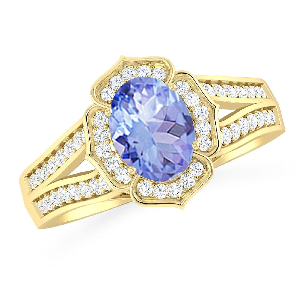 Yellow Gold - Tanzanite