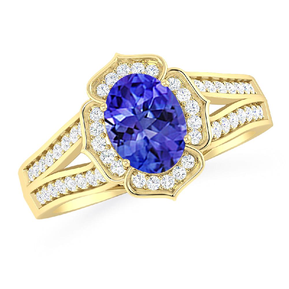 Yellow Gold - Tanzanite