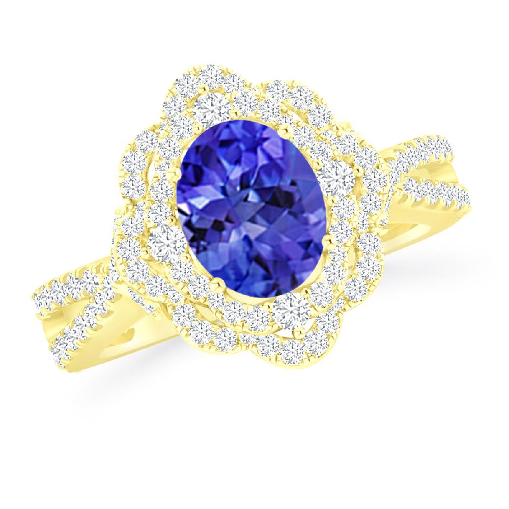 Yellow Gold - Tanzanite