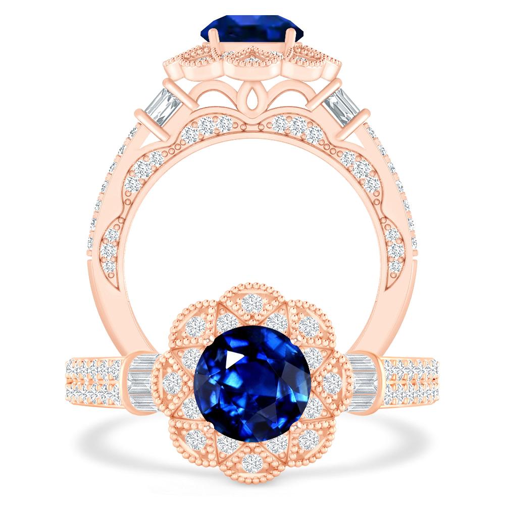 Rose Gold - Sapphire