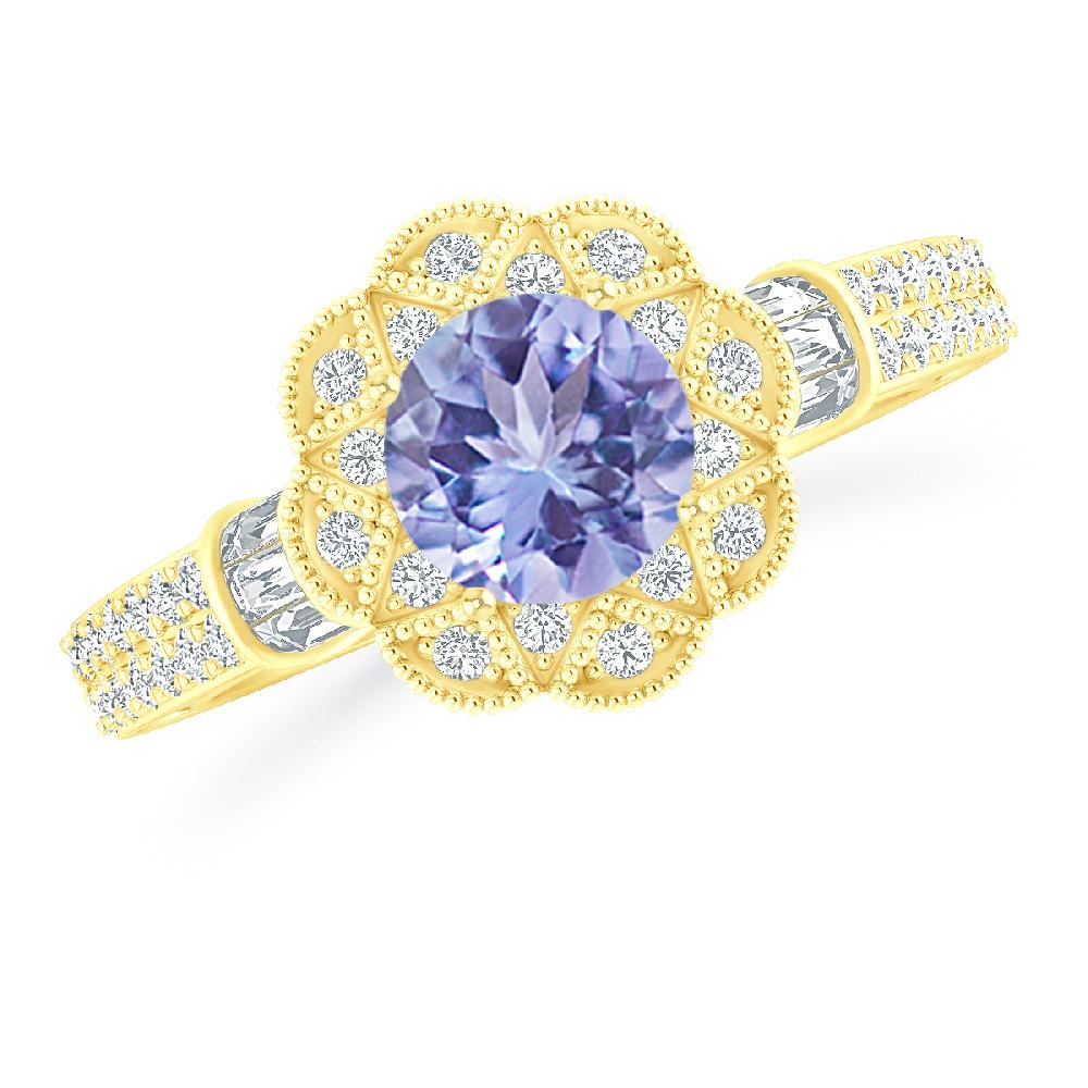 Yellow Gold - Tanzanite