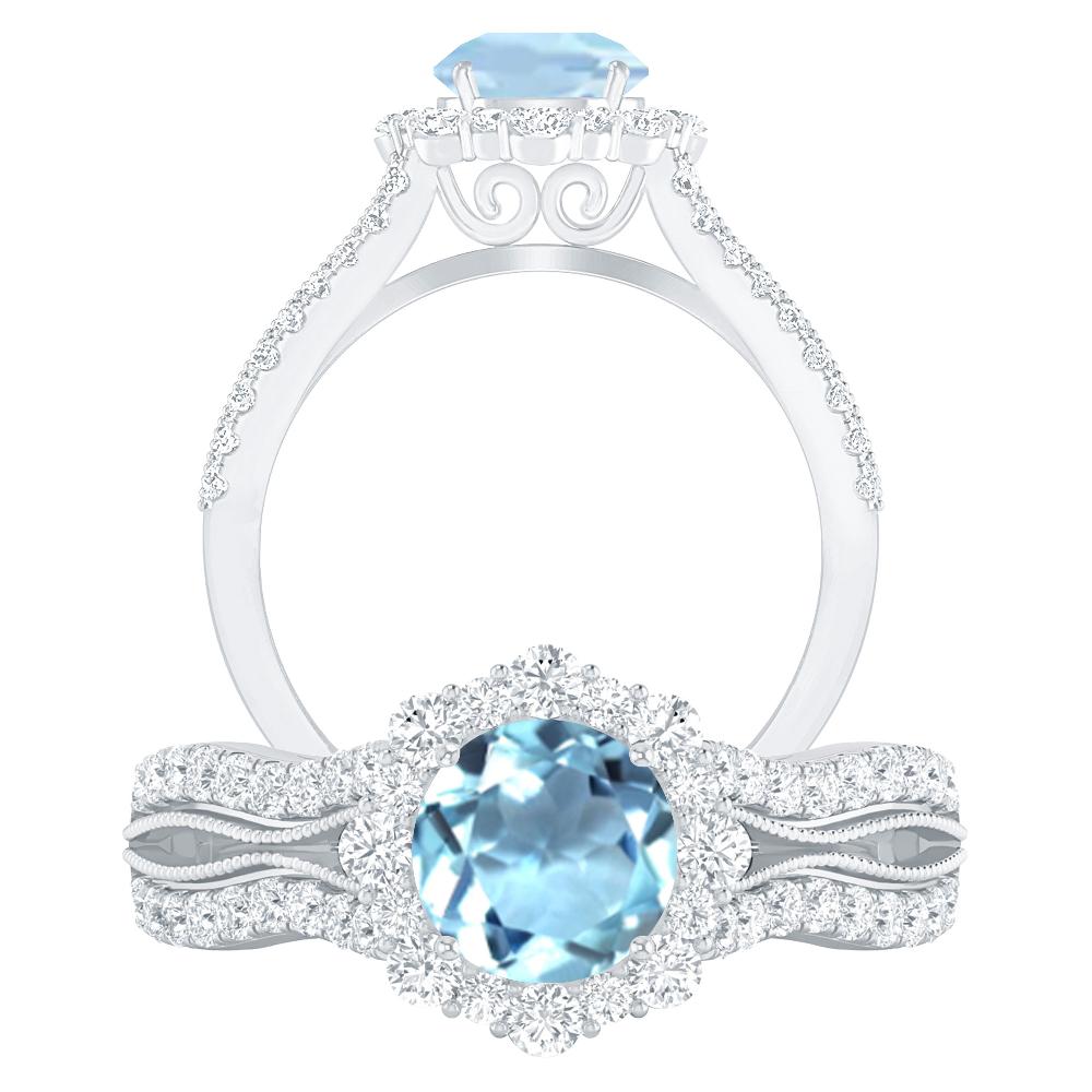 White Gold - Aquamarine