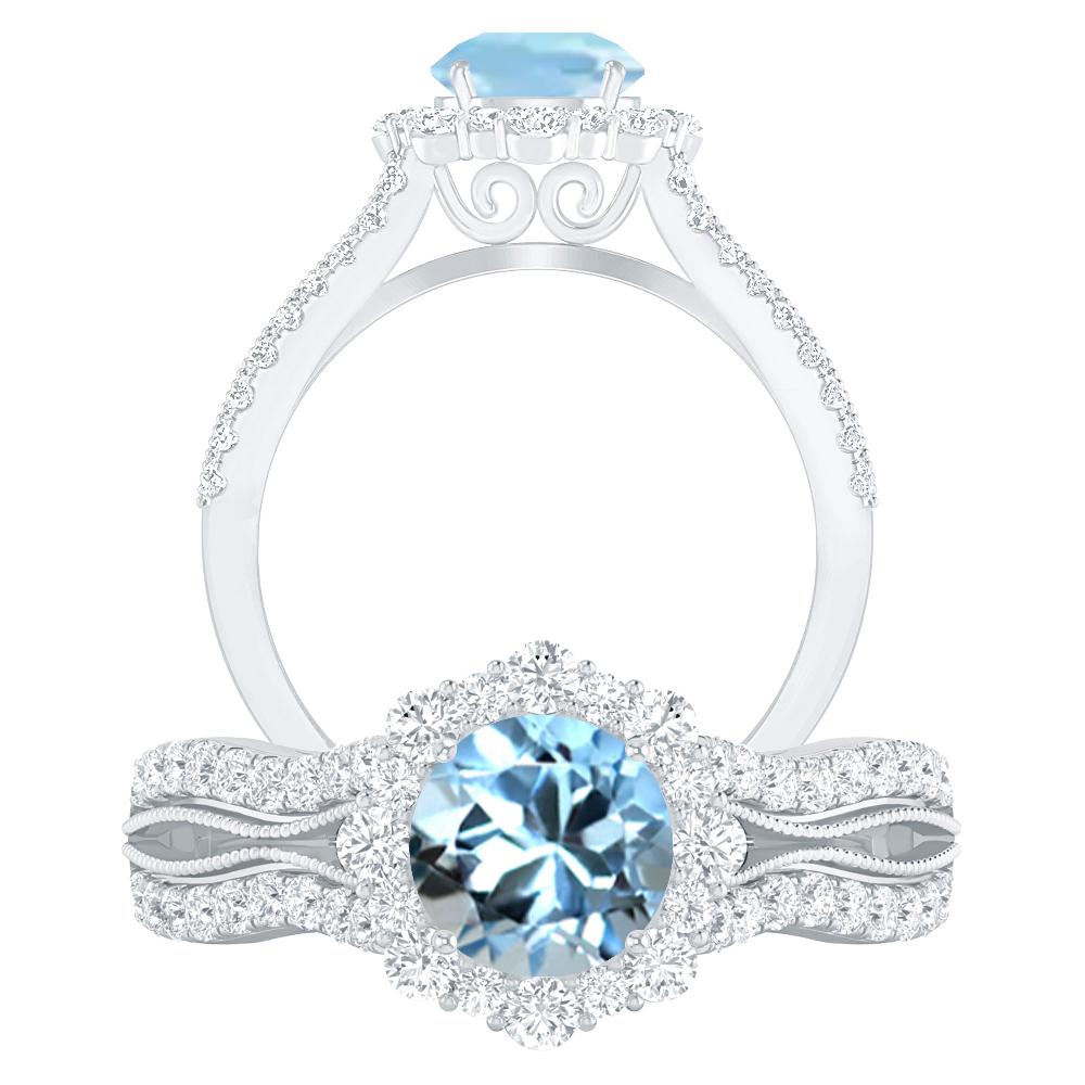 White Gold - Aquamarine