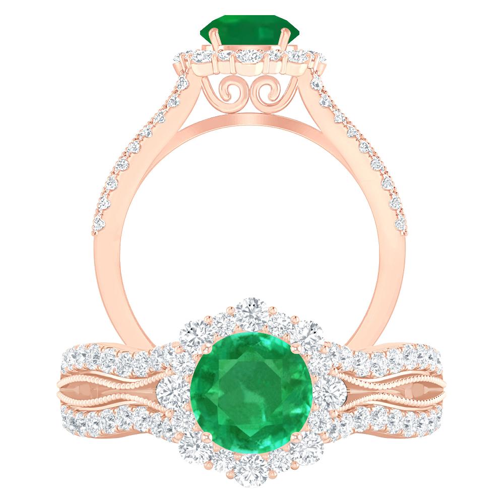 Rose Gold - Emerald