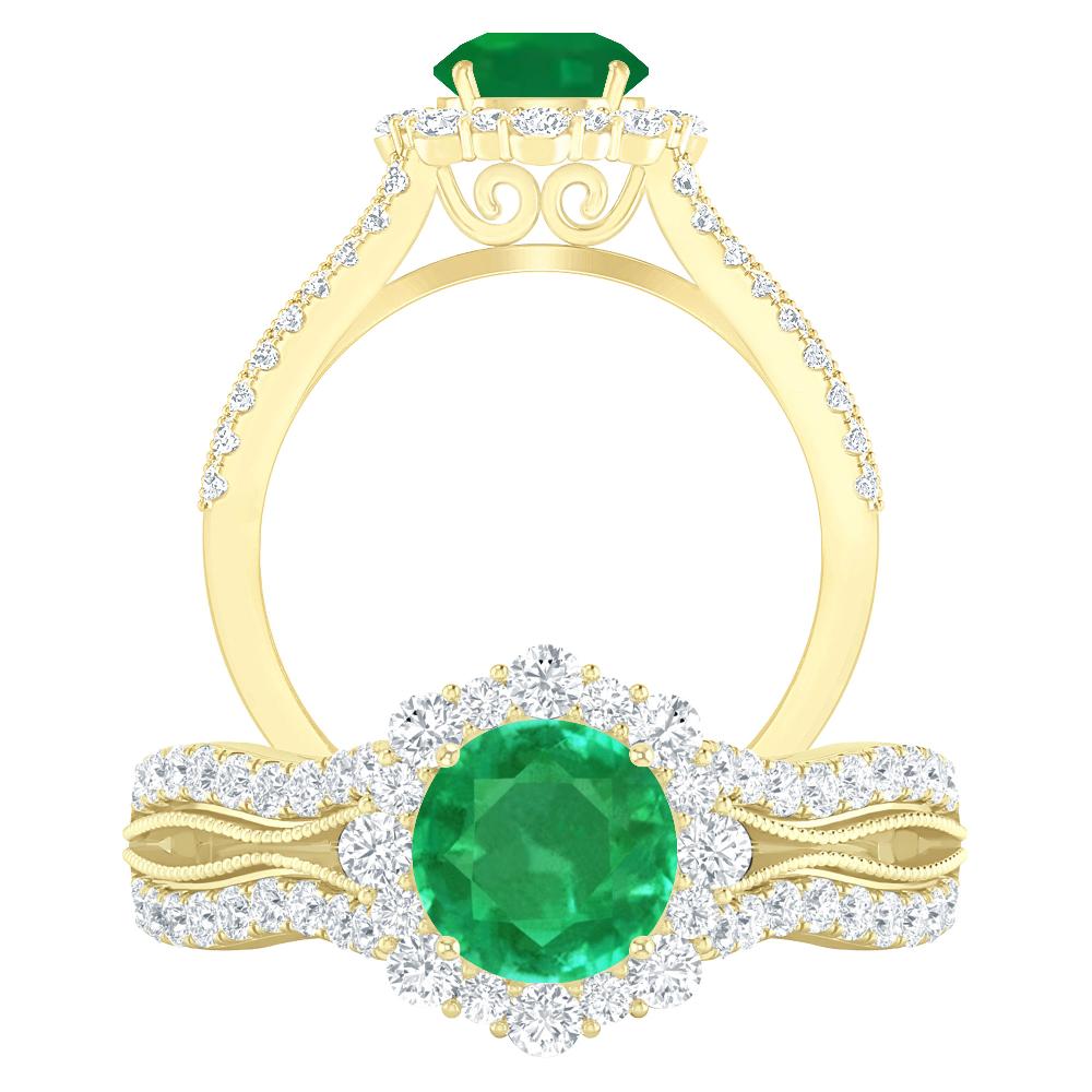 Yellow Gold - Emerald