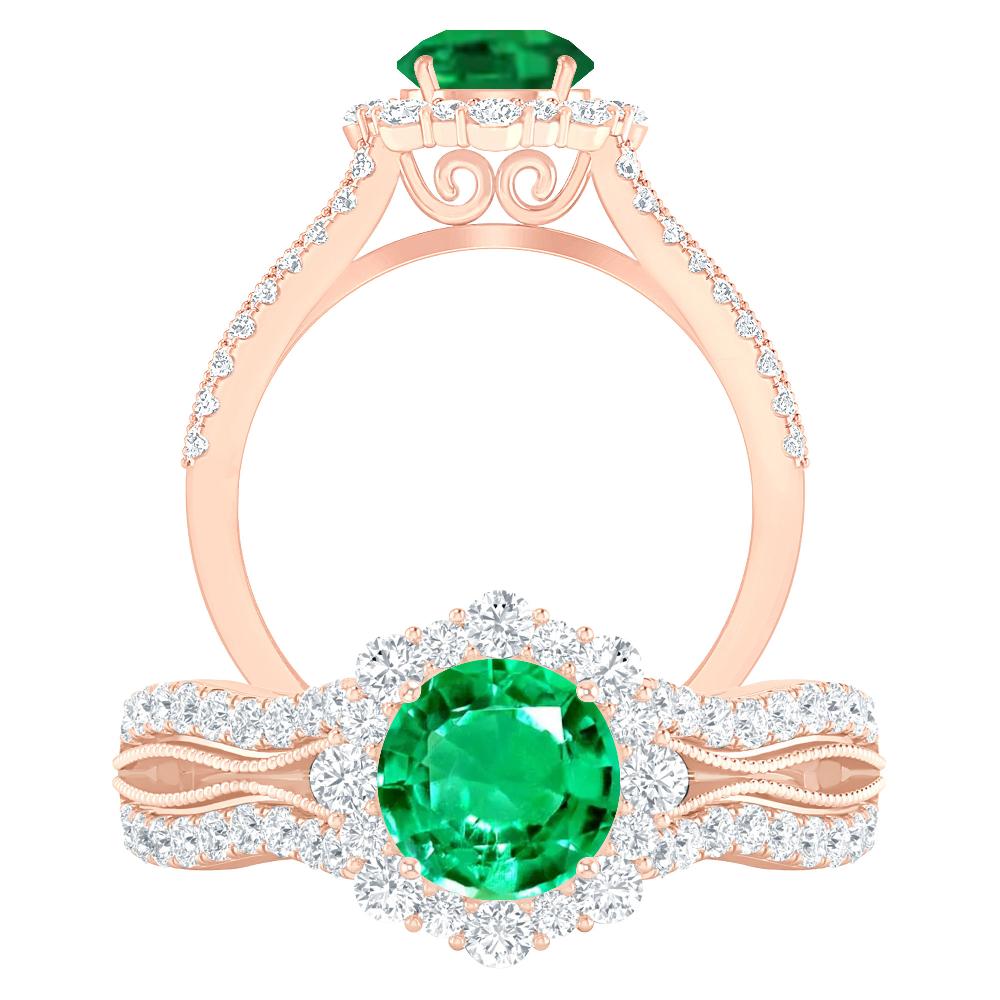 Rose Gold - Emerald