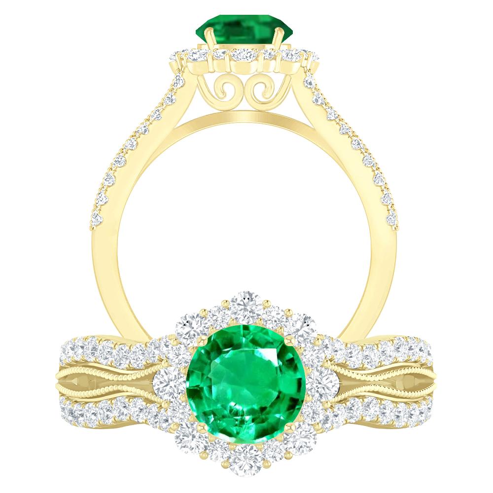 Yellow Gold - Emerald