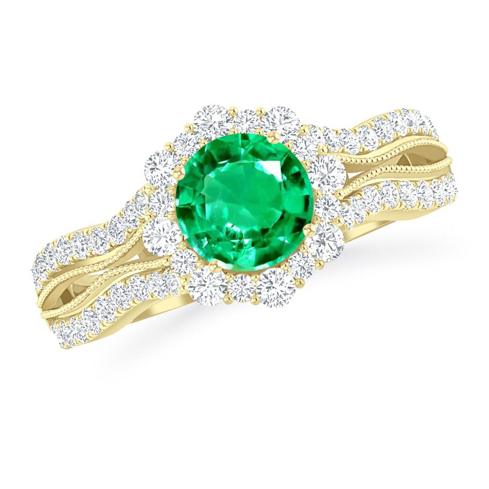 Yellow Gold - Emerald
