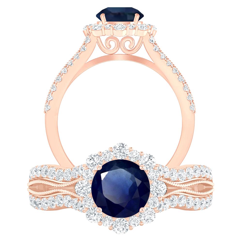 Rose Gold - Sapphire