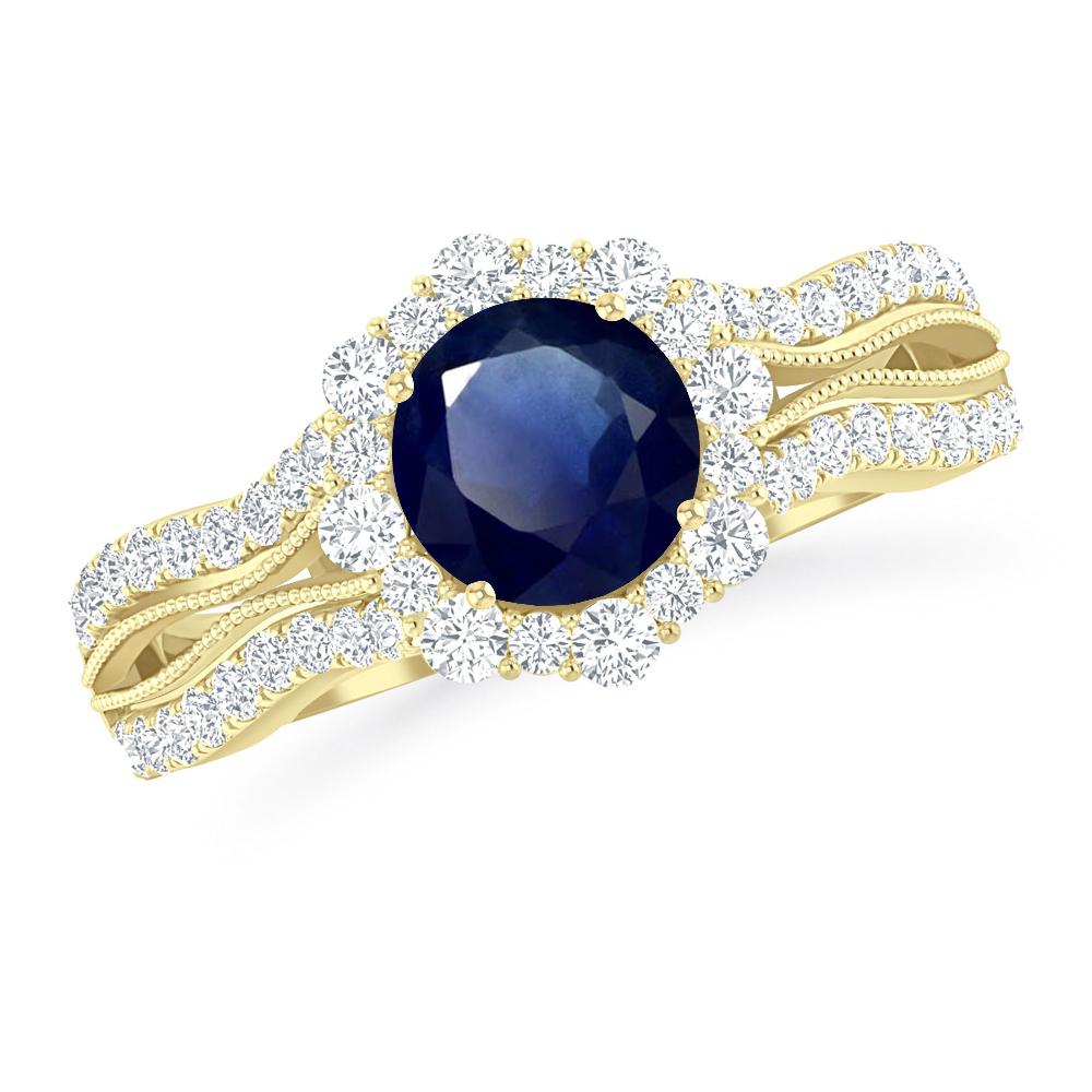 Yellow Gold - Sapphire