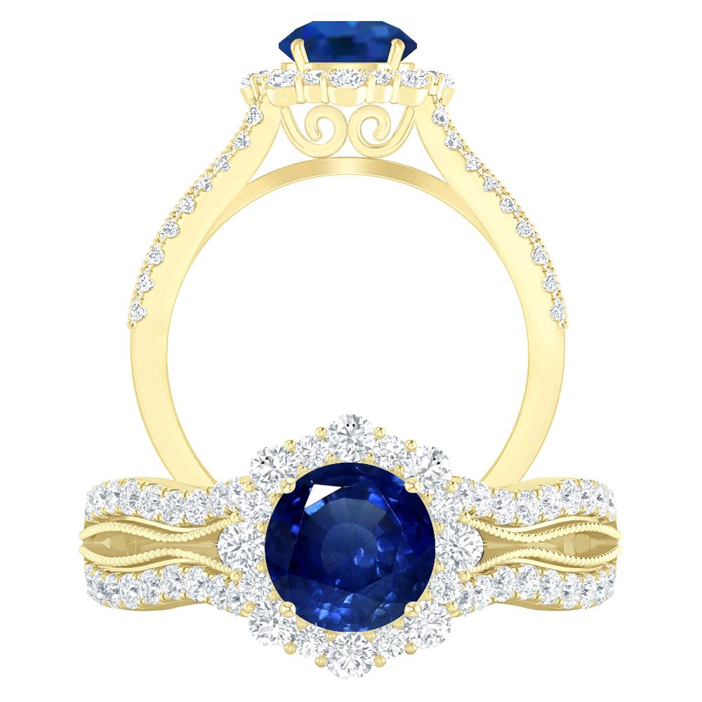 Yellow Gold - Sapphire