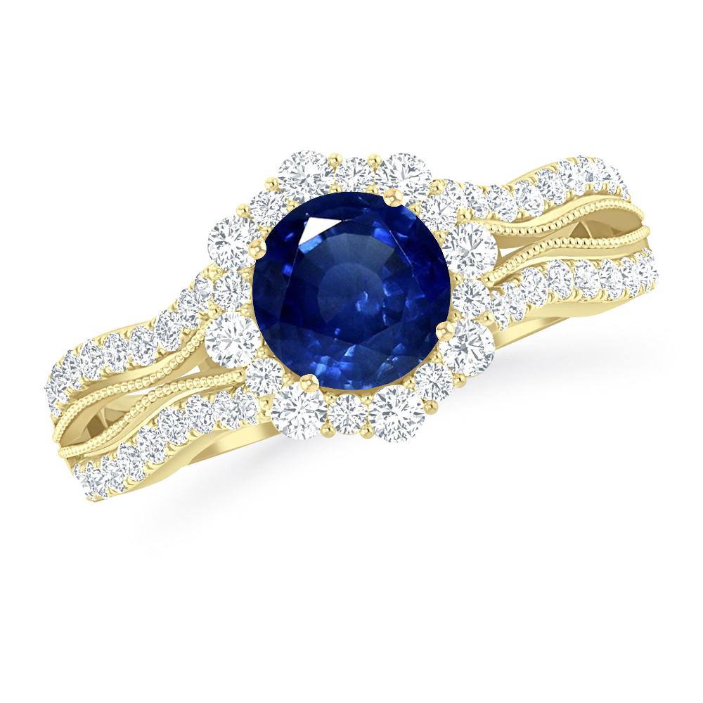 Yellow Gold - Sapphire