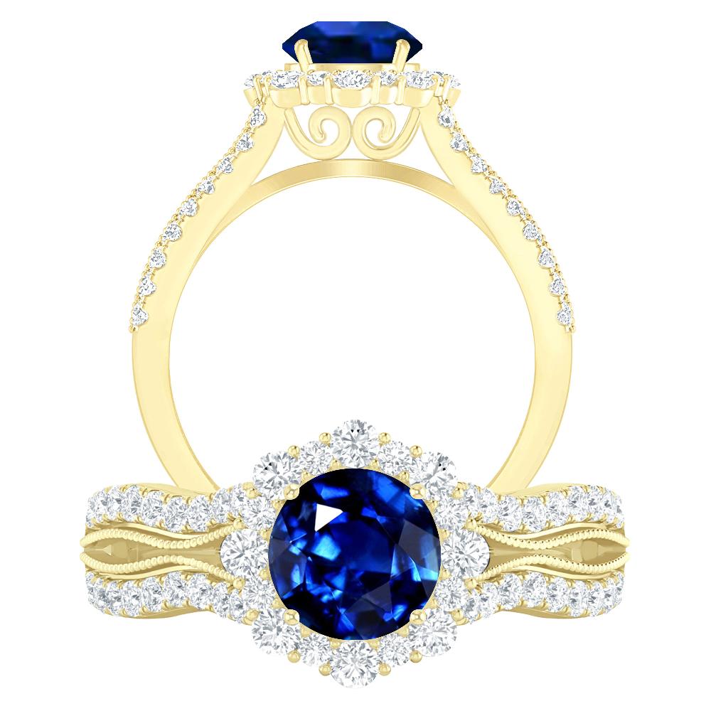 Yellow Gold - Sapphire