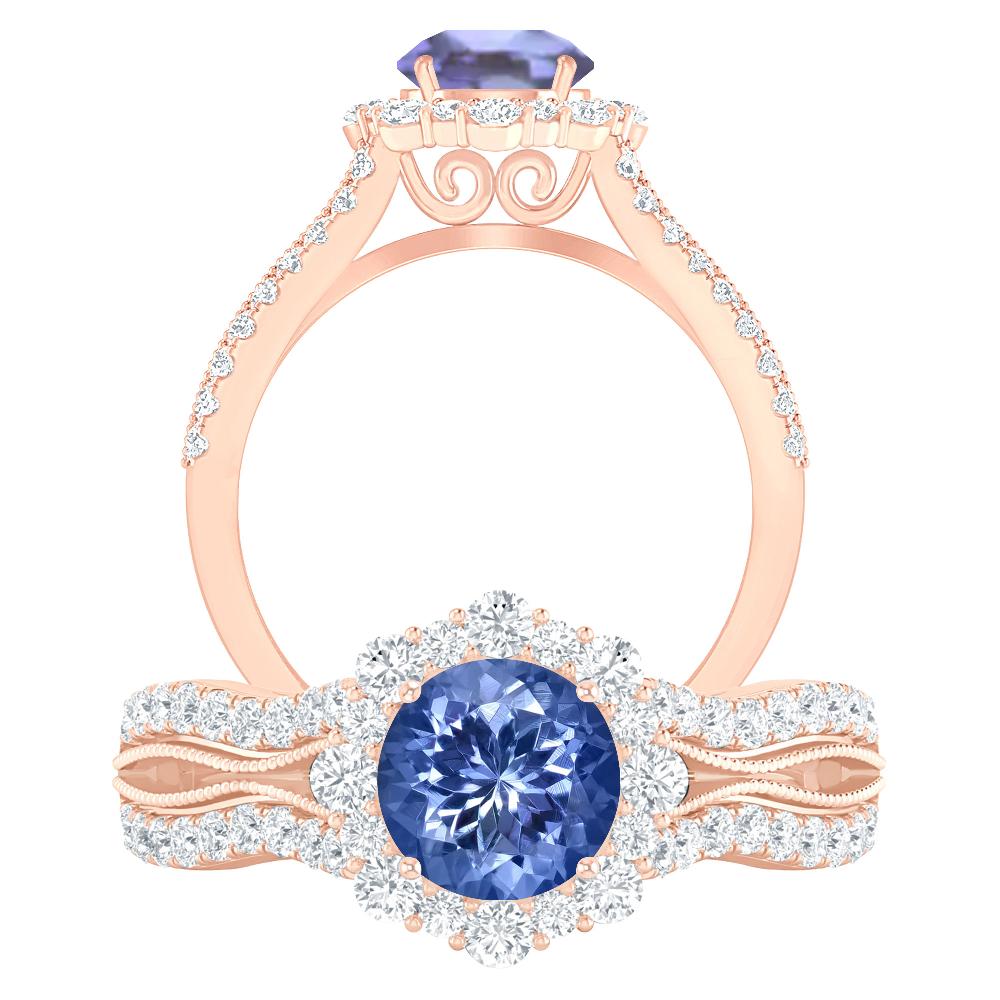 Rose Gold - Tanzanite