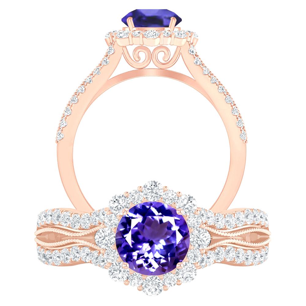 Rose Gold - Tanzanite