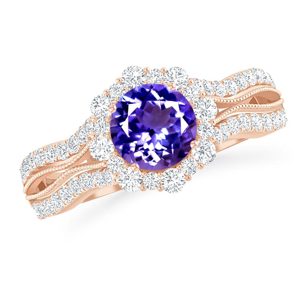 Rose Gold - Tanzanite