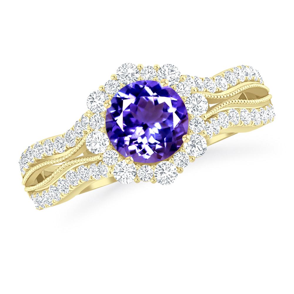 Yellow Gold - Tanzanite