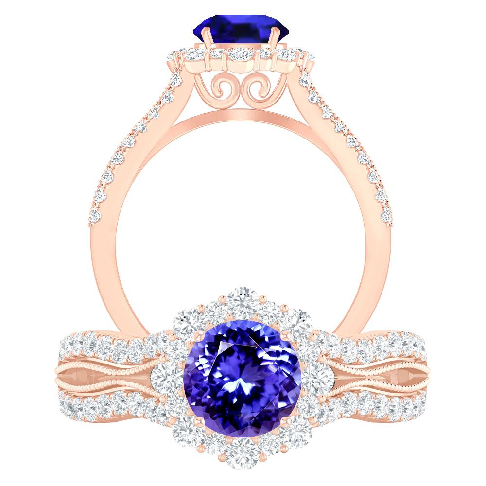Rose Gold - Tanzanite