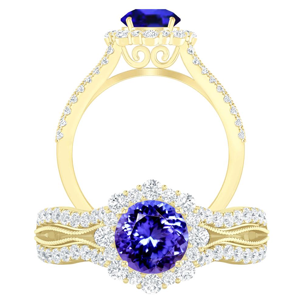 Yellow Gold - Tanzanite