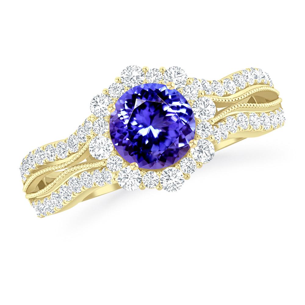 Yellow Gold - Tanzanite