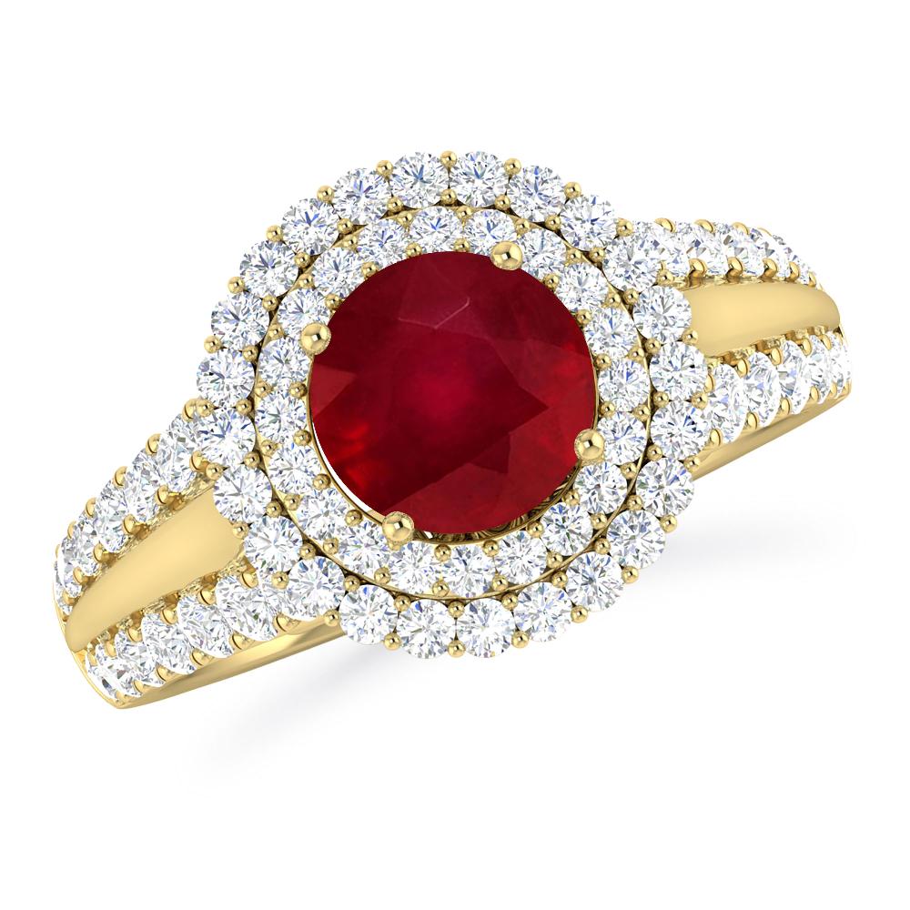 Yellow Gold - Ruby