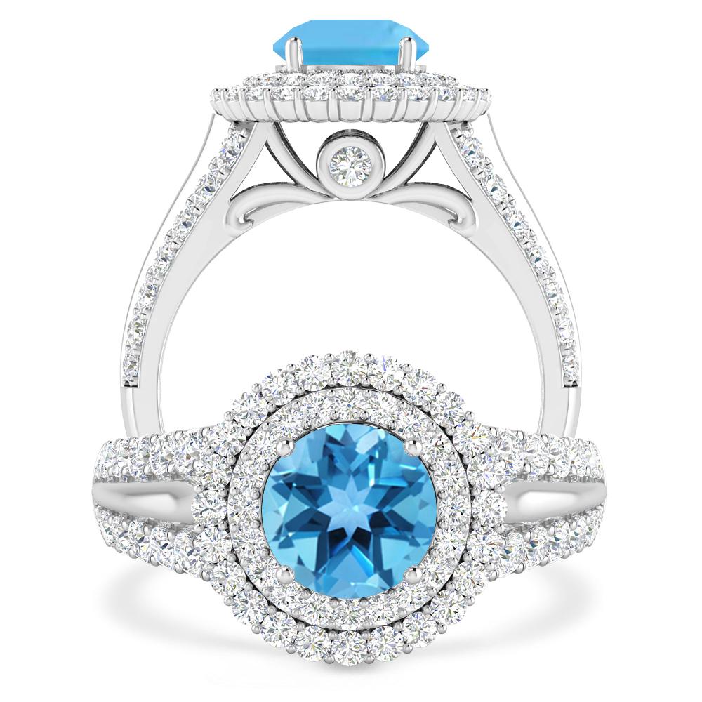 White Gold - Blue Topaz