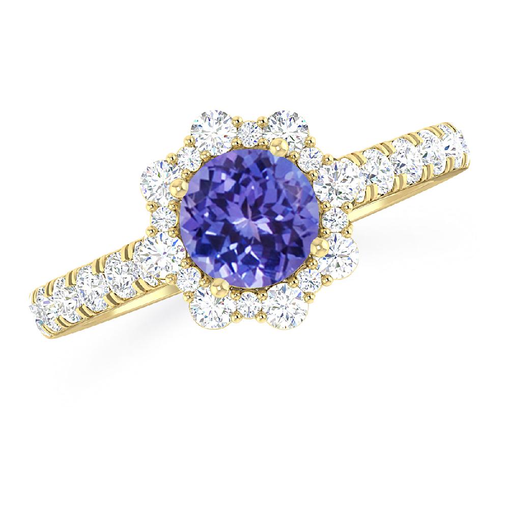 Yellow Gold - Tanzanite