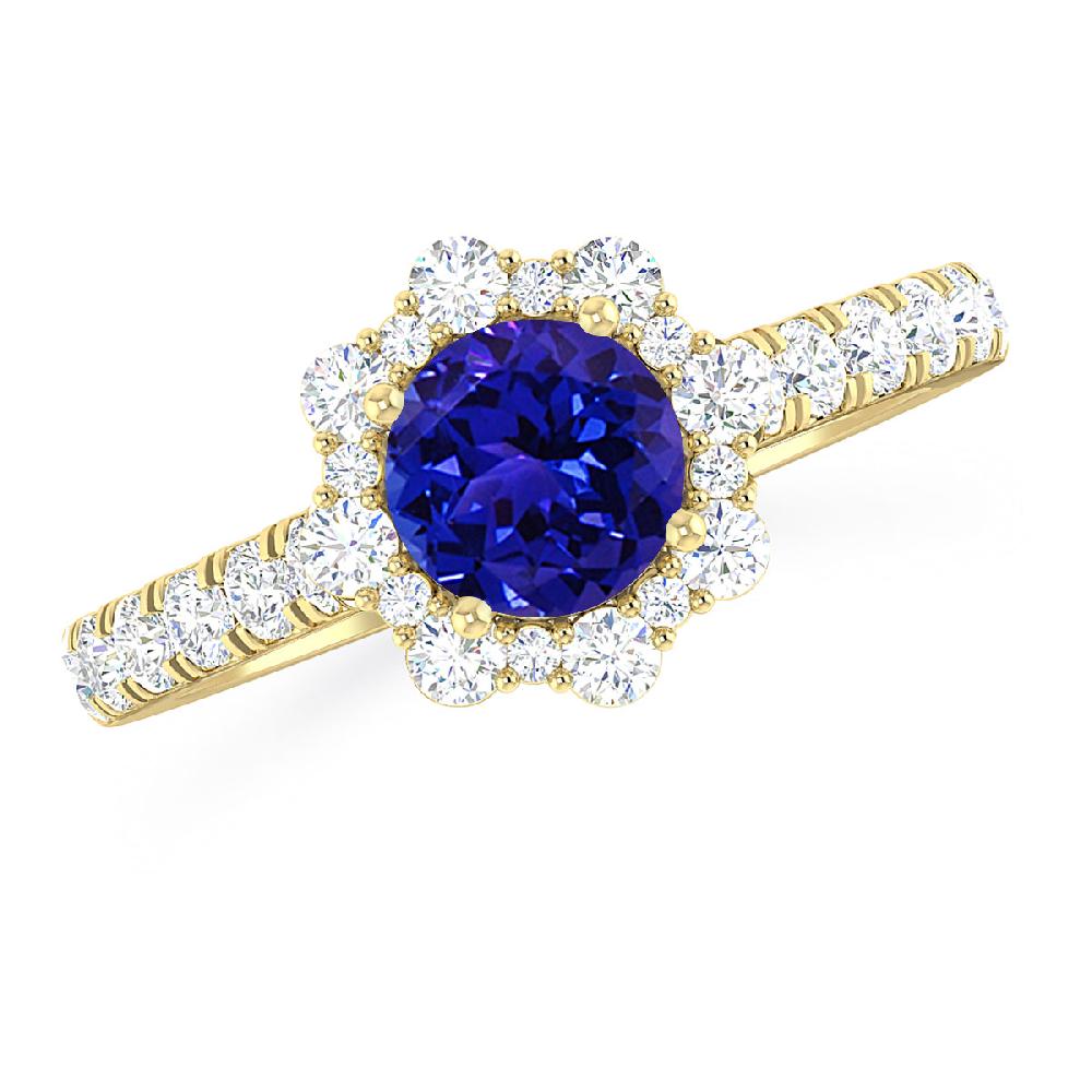 Yellow Gold - Tanzanite