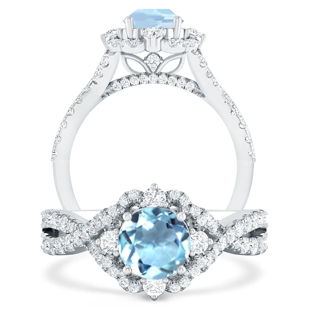 White Gold - Aquamarine