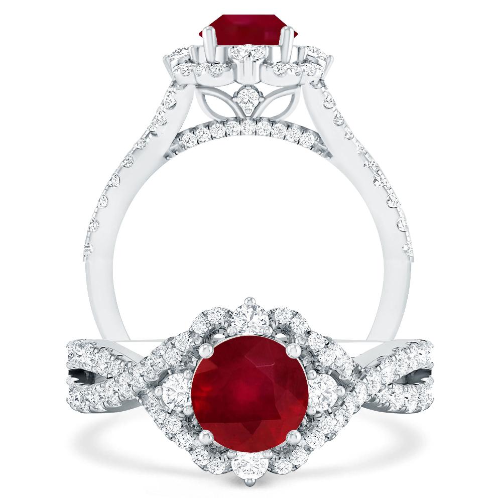 White Gold - Ruby