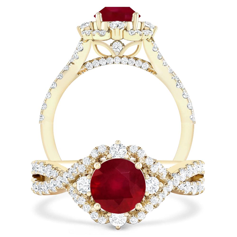 Yellow Gold - Ruby