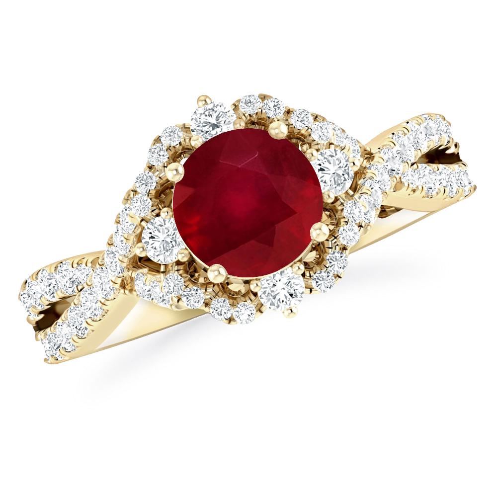Yellow Gold - Ruby