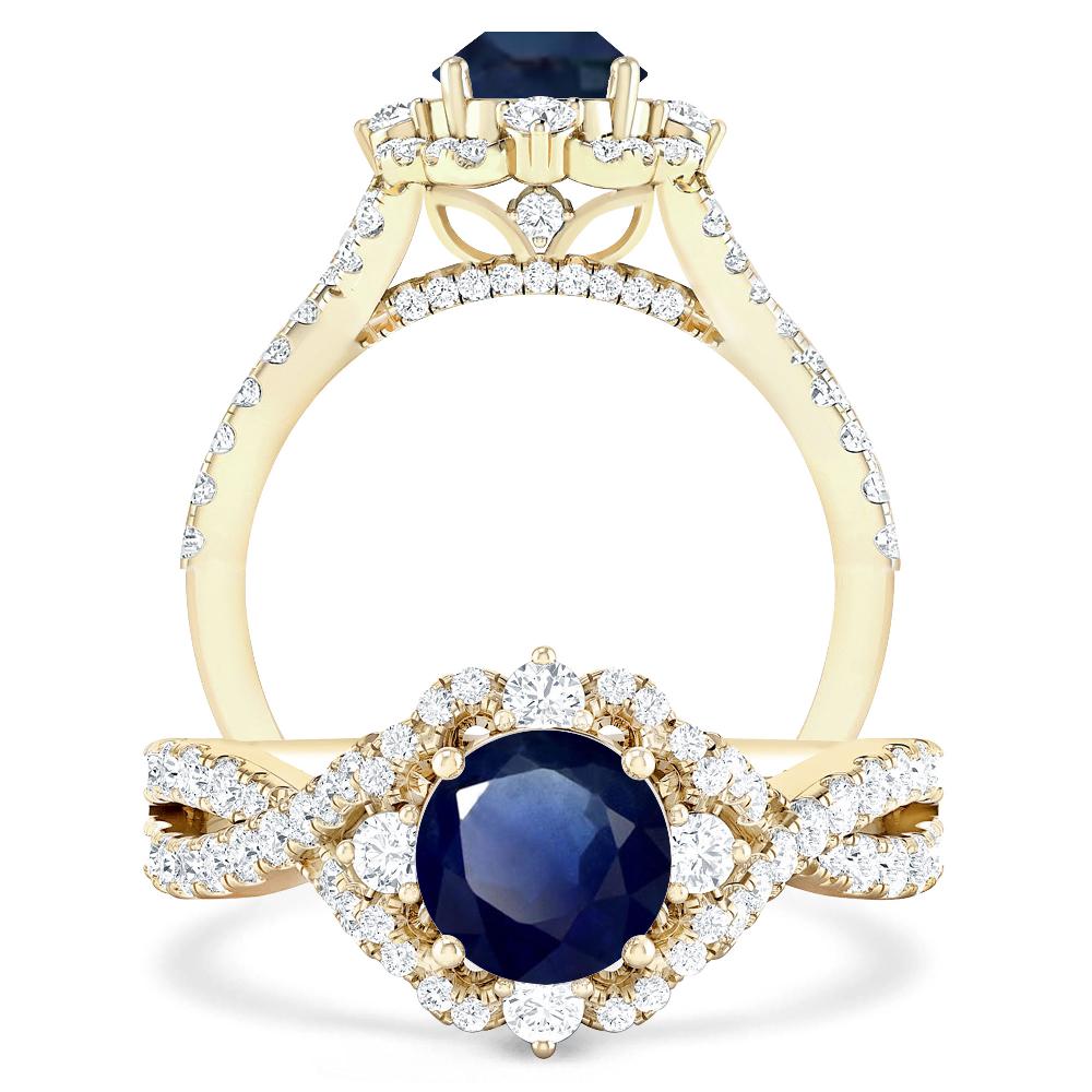 Yellow Gold - Sapphire