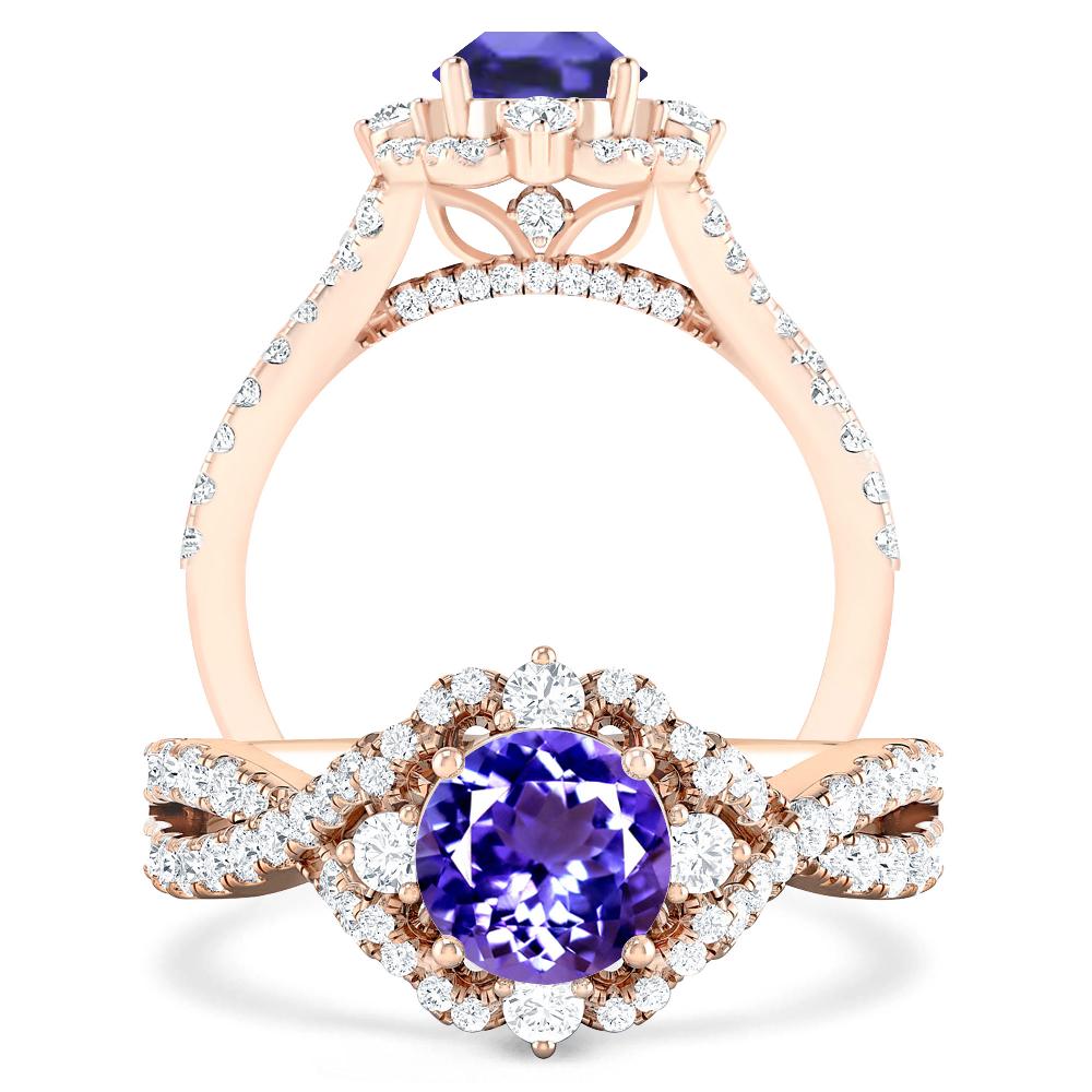 Rose Gold - Tanzanite