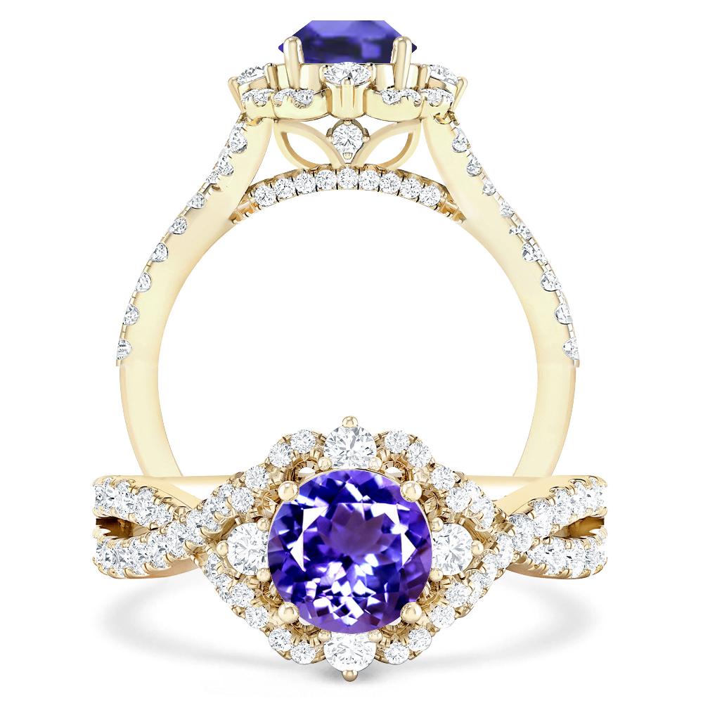 Yellow Gold - Tanzanite