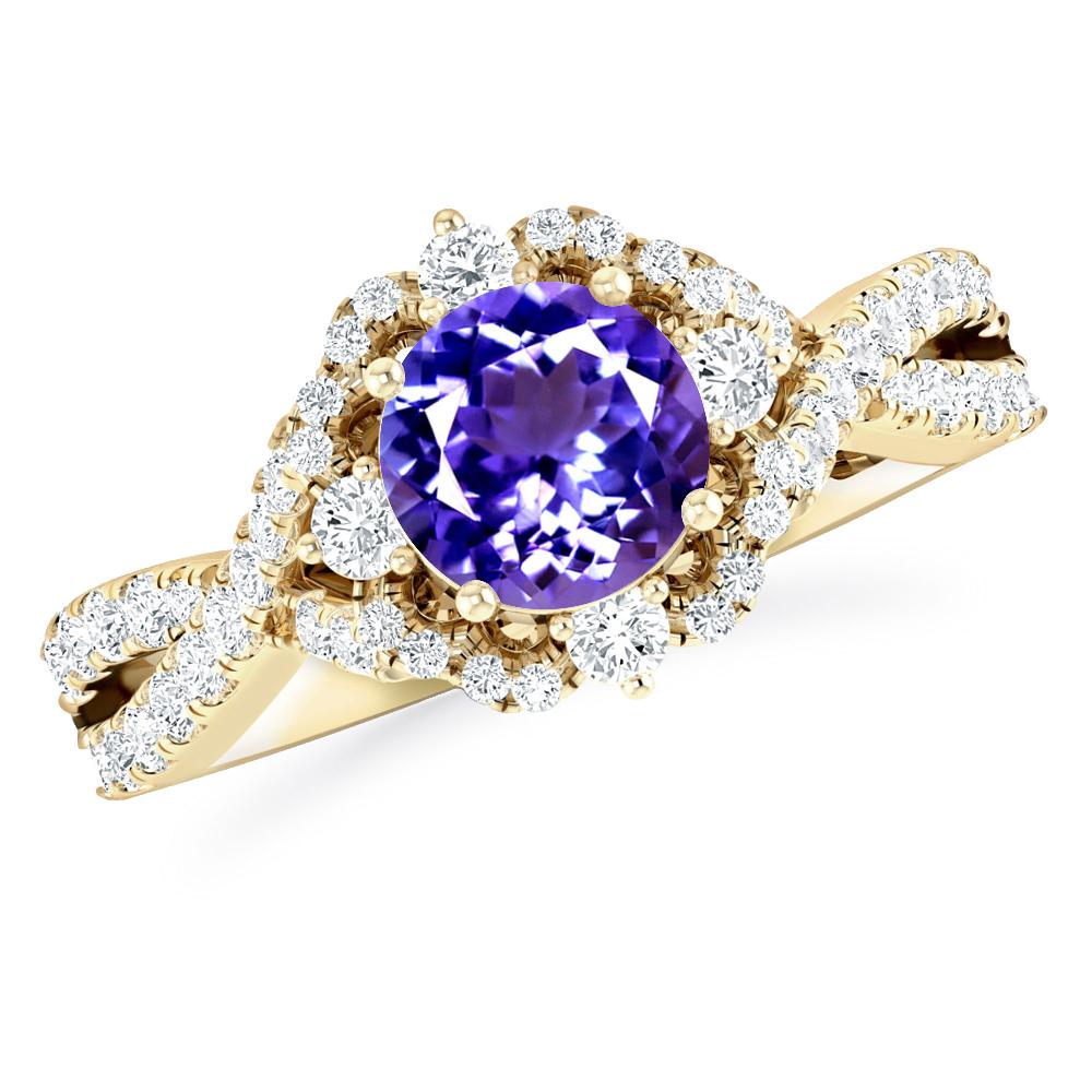 Yellow Gold - Tanzanite
